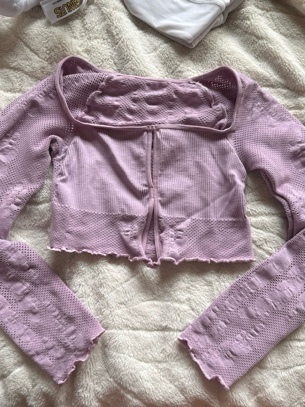 Urban Outfitters Lavender Knit Cropped Cardigan